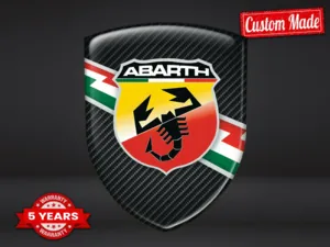 Fiat Abarth Etiqueta Impermeable Diseño Máximo Estilo Pro 